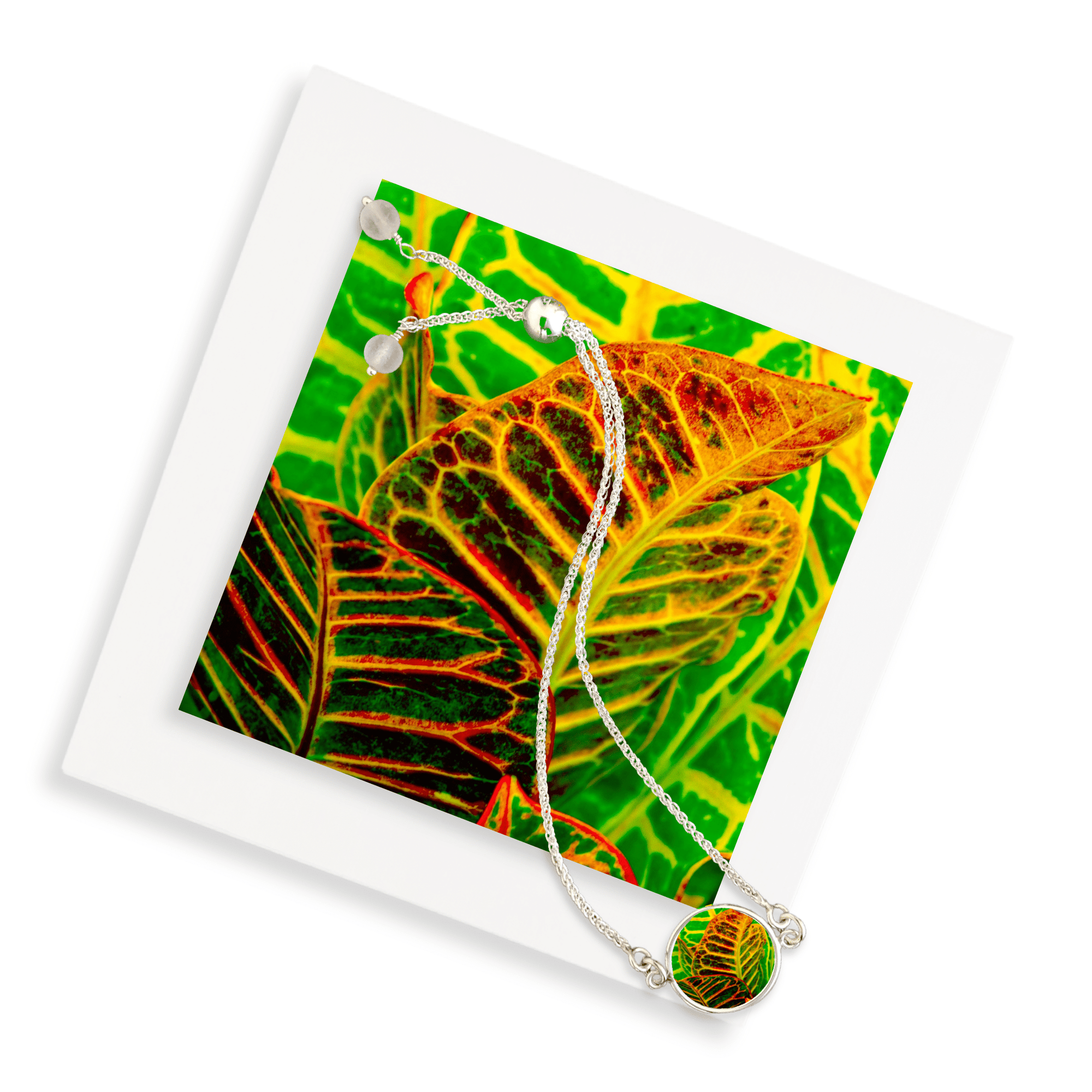 Croton Leaf Botanical Bracelet by Kim Bailey