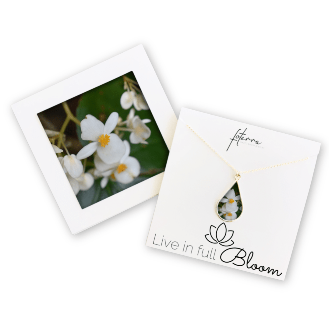 White Blossom Necklace by Kim Bailey