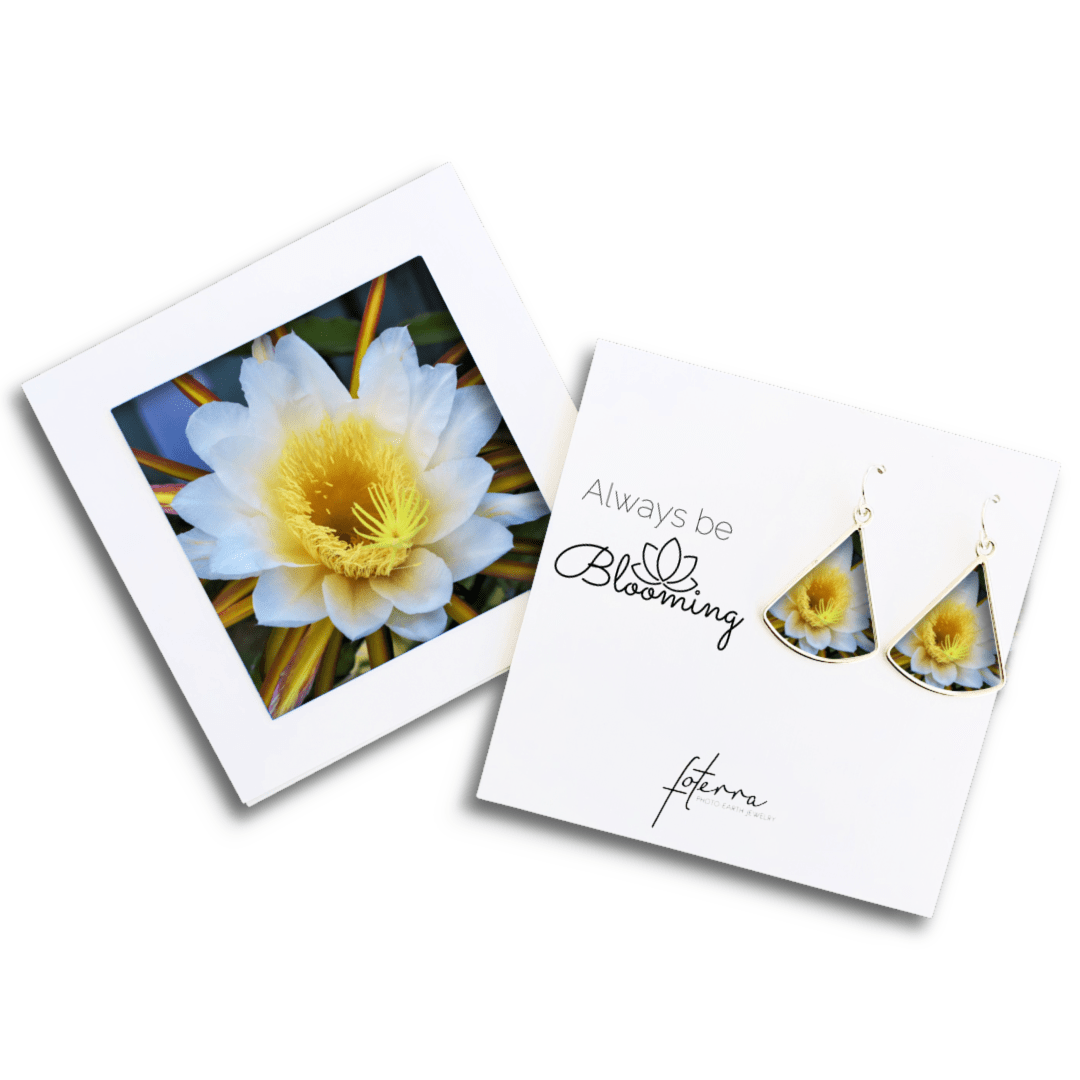 Cereus Flower Earrings by Sandra Hueske