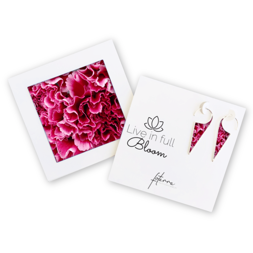Pink Floral Earrings by Alisha Ard