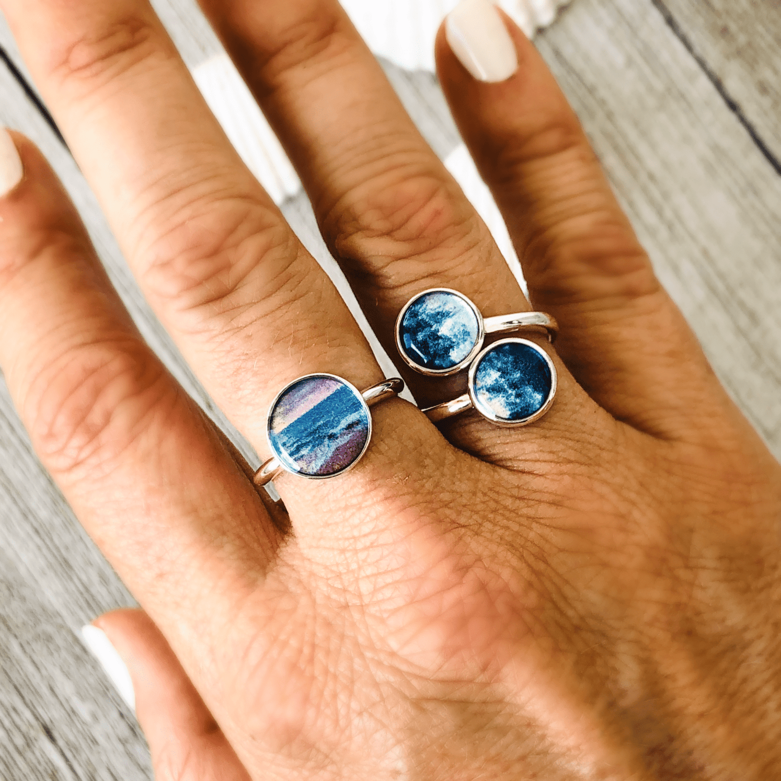 Ocean Waves Ring by Allie Richards