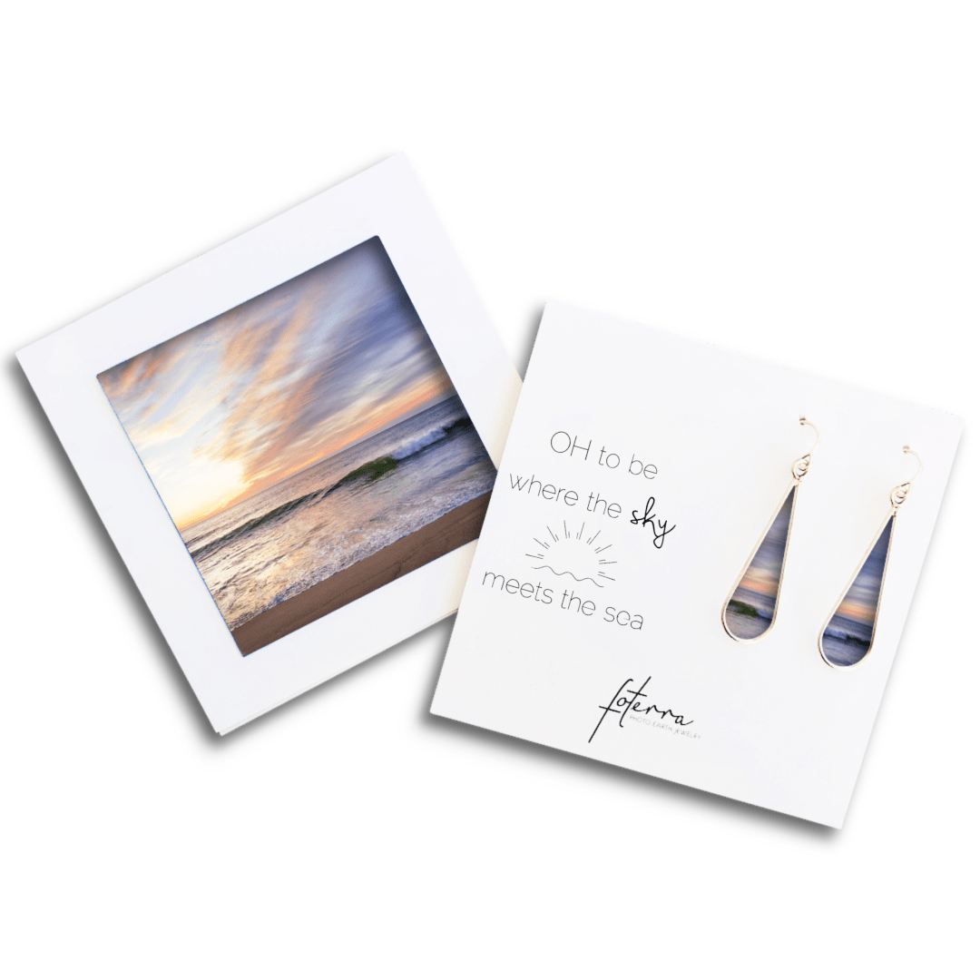 New England Sunset Beach Earrings by Betty Wiley