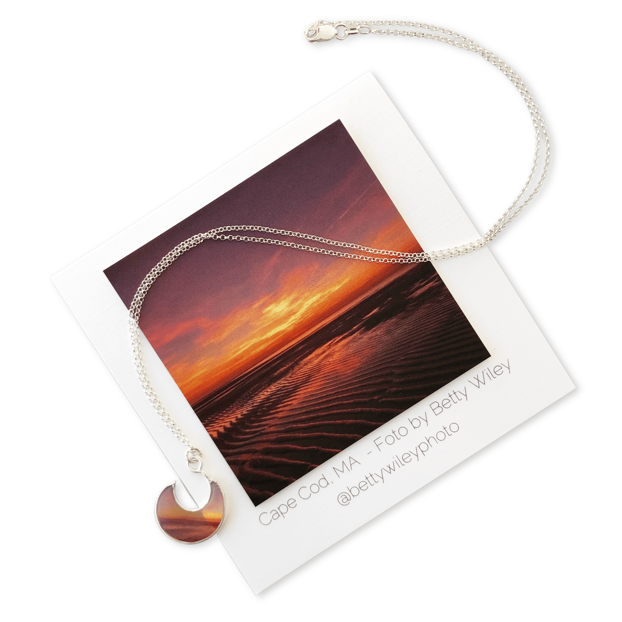 New England Beach Sunset Necklace by Betty Wiley