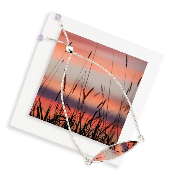 Wetland Cattail Sunset Bracelet by Foterra Jewelry