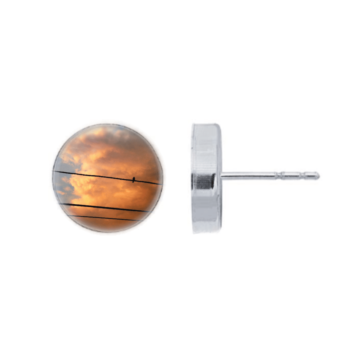 Bird Post Earrings by Foterra Jewelry