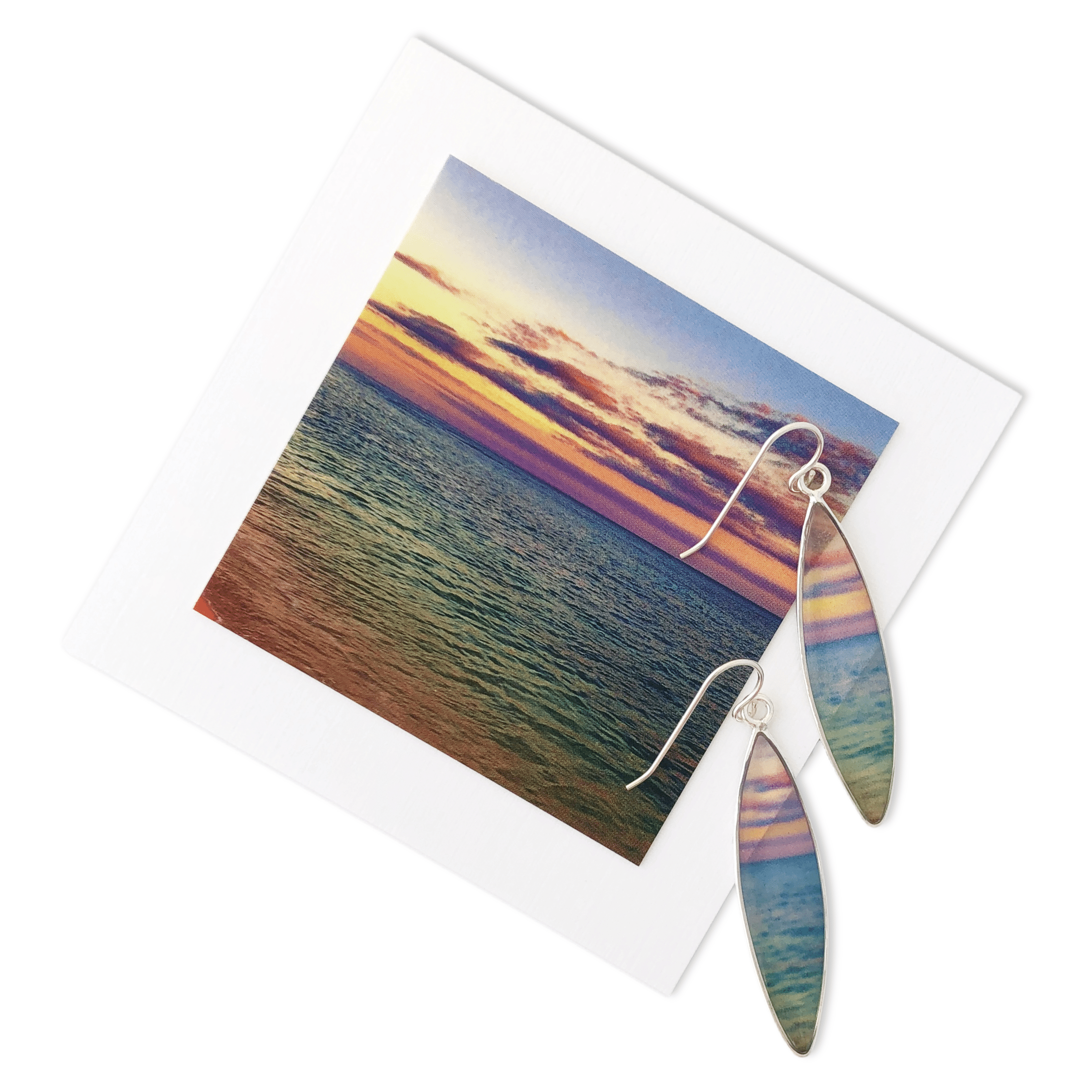 Oahu Sunset Surf Earrings by Foterra Jewelry