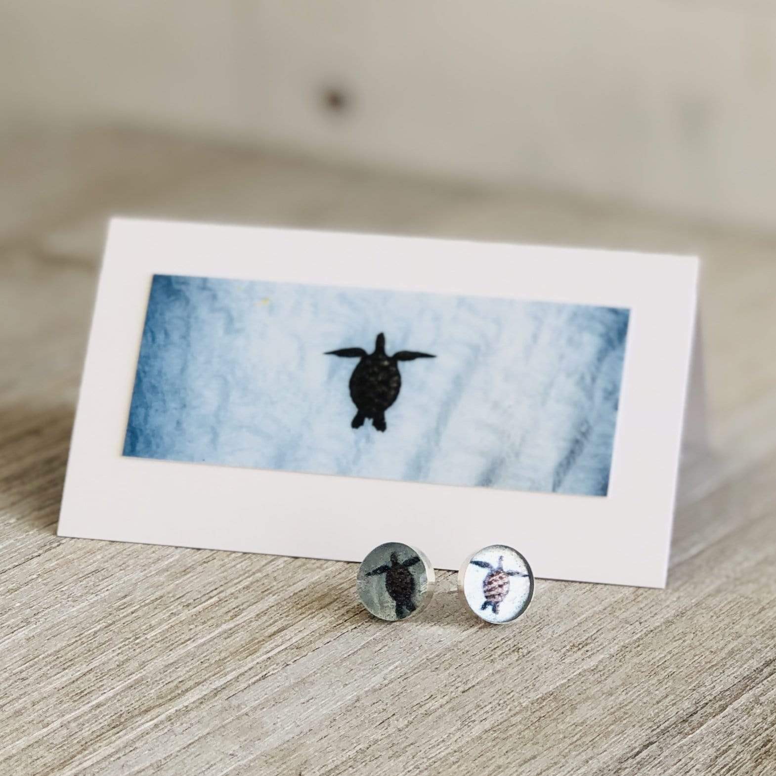 Sea Turtle Post Earrings by John Kowitz