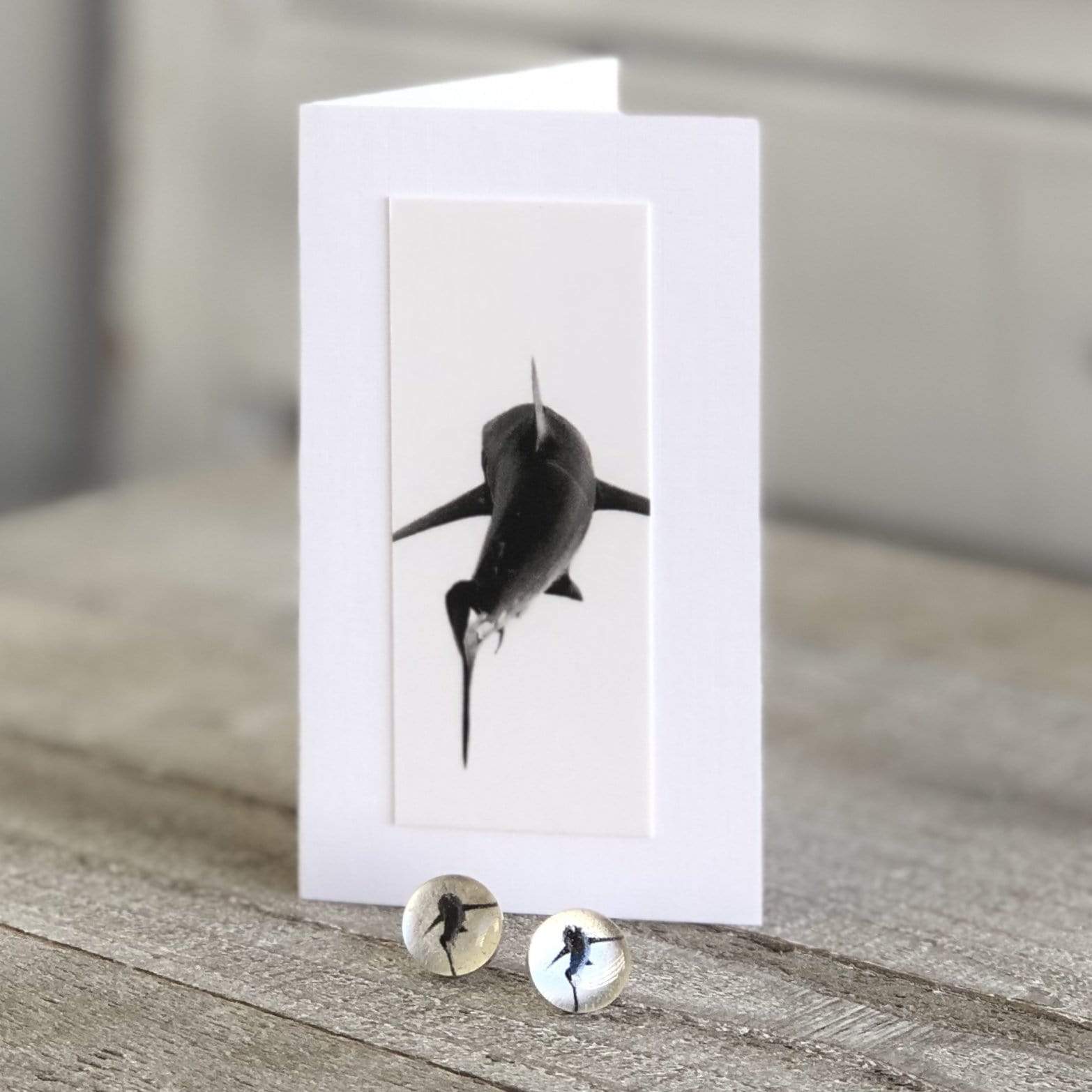 Shark Earrings by John Baran