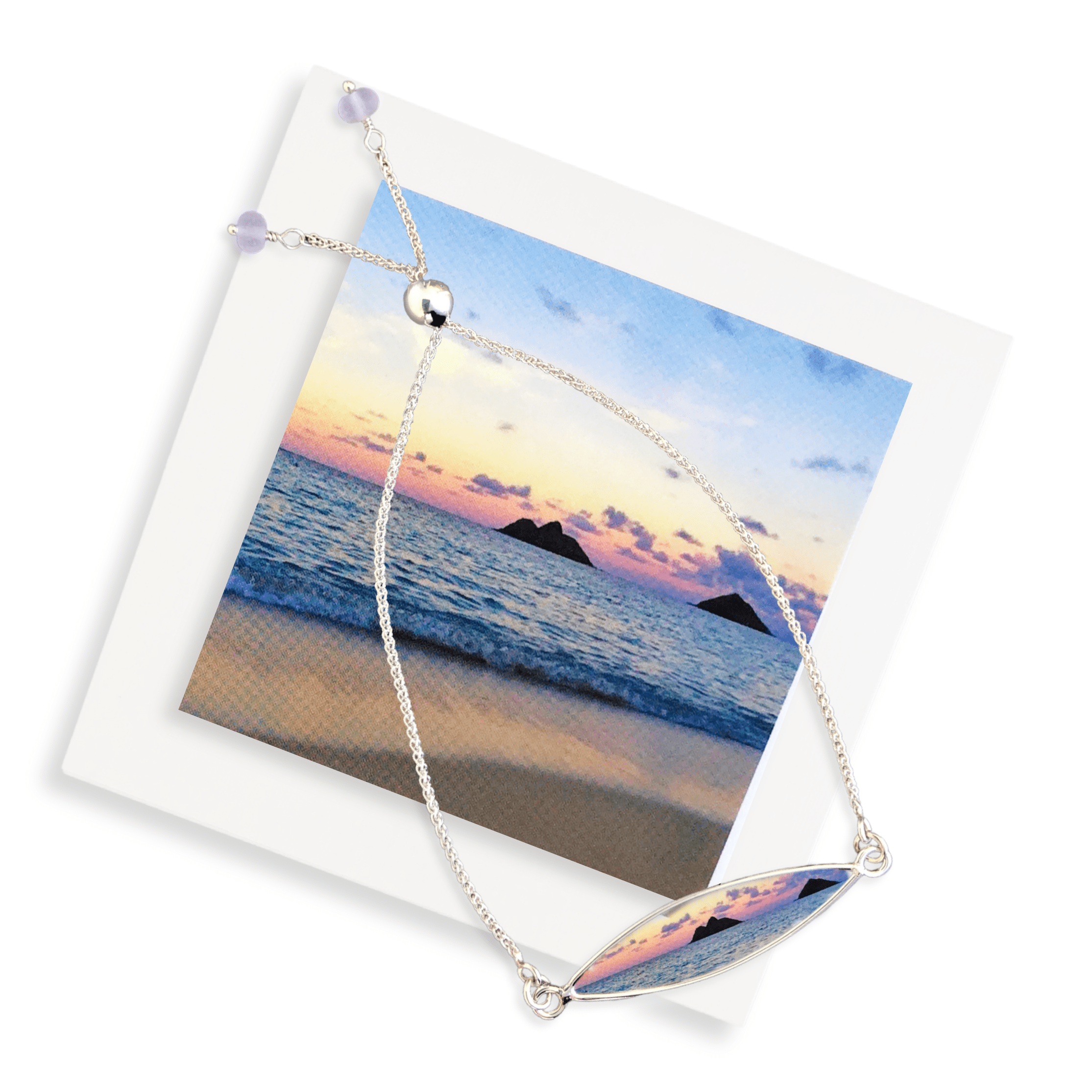 Na Mokulua Lanikai Sunrise Surf Bracelet by Frank Silva