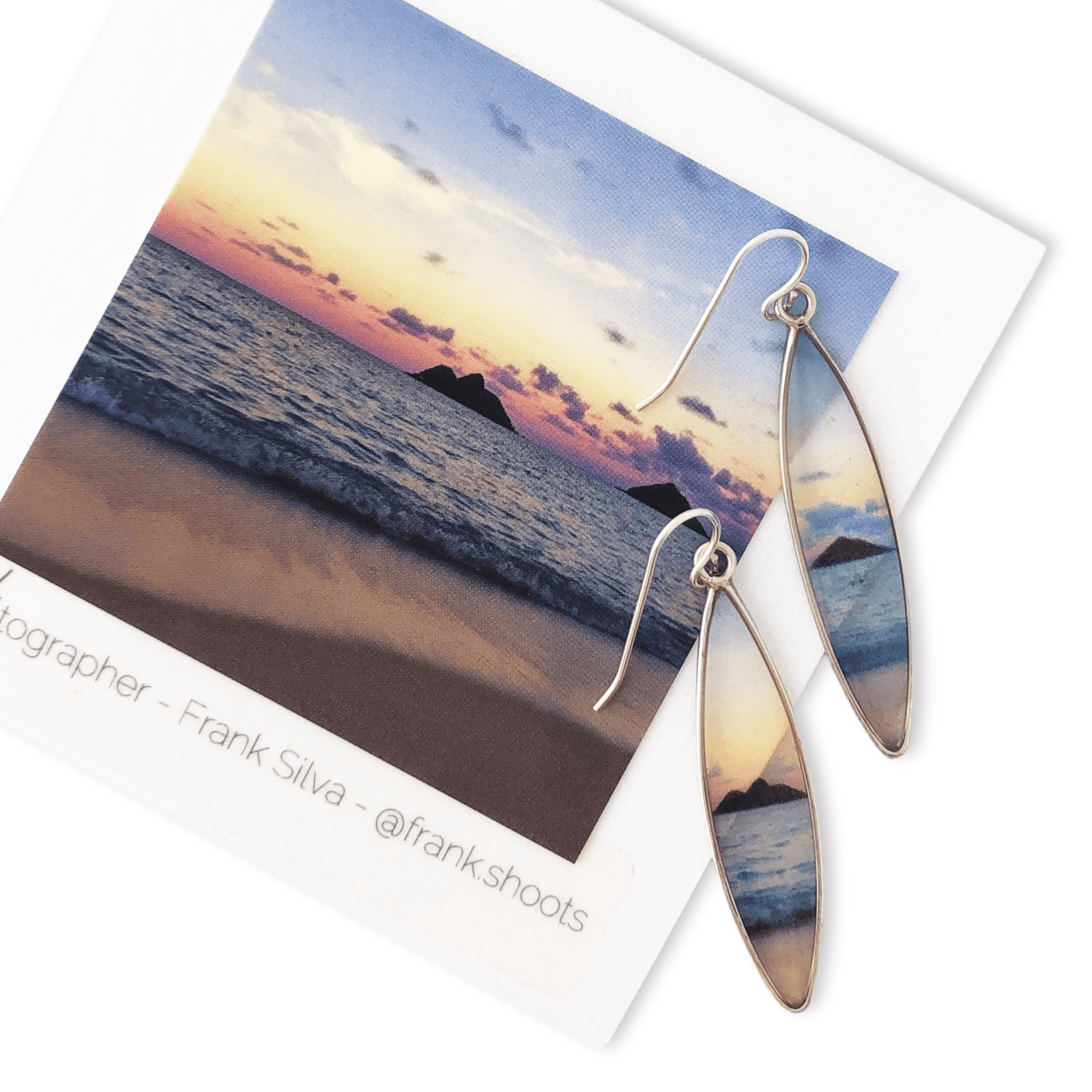 Mokulua Island Surf Earrings featuring Lanikai, Oahu