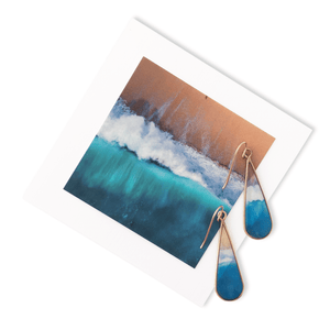 Salty Blue Ocean Earrings by Frank Silva