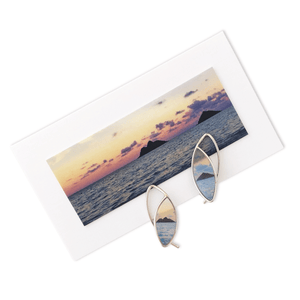 Mokulua Island Mini Surf Earrings featuring Lanikai, Oahu