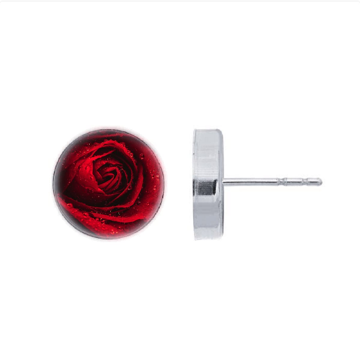 Red Rose Garden Inspired Earrings by Hanna Tornyai Earrings