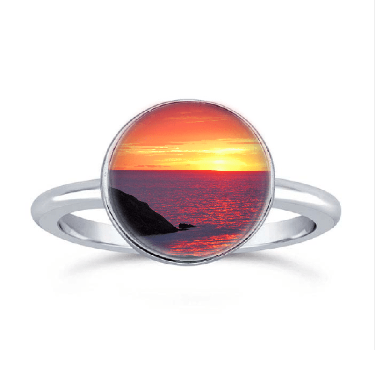 Electric Ocean Sunset Ring by Jan Murray