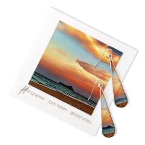 Hawaiian Sunset Earrings featuring Rabbit Island Oahu