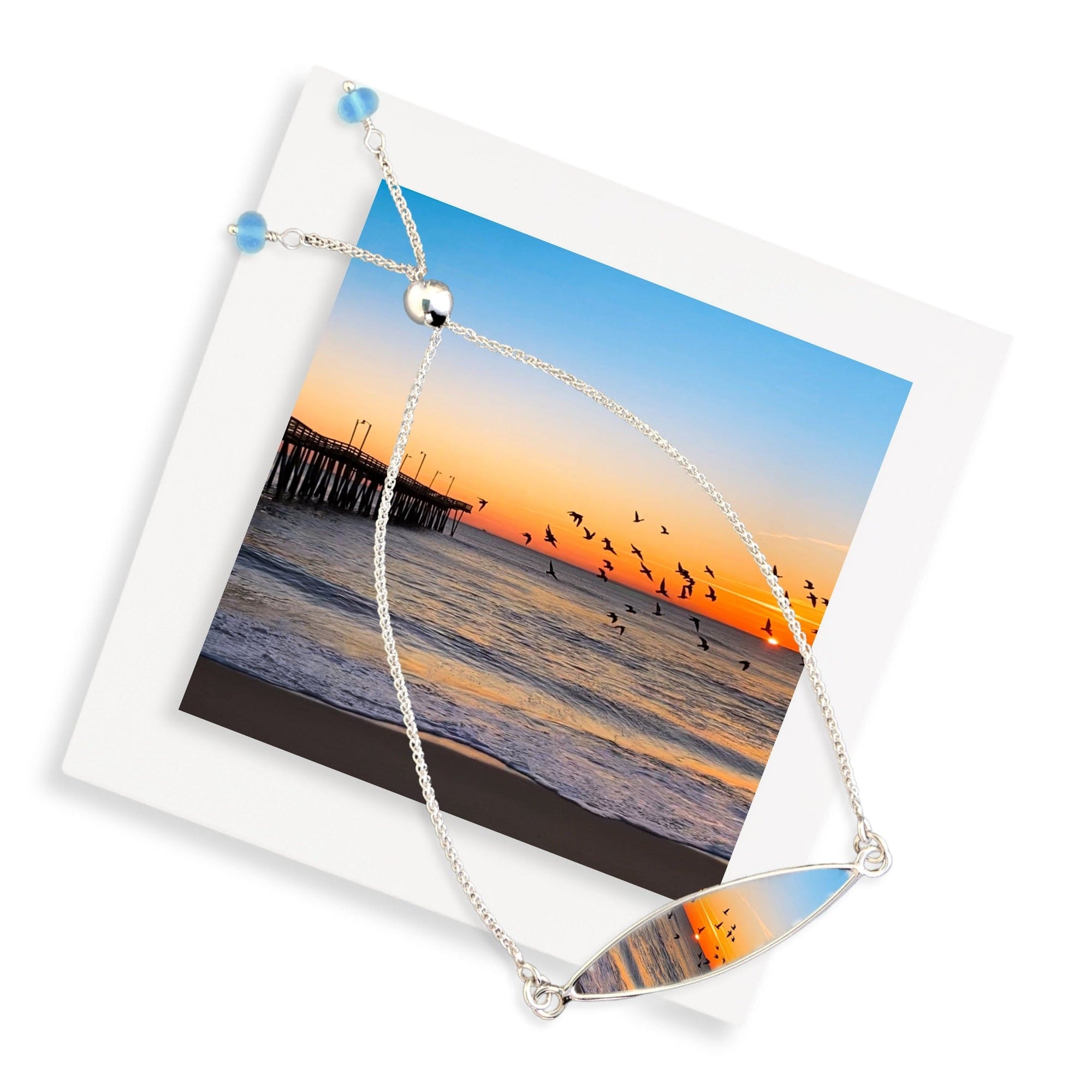 Sea Birds Ocean Sunset Bracelet by Roxanne Collins