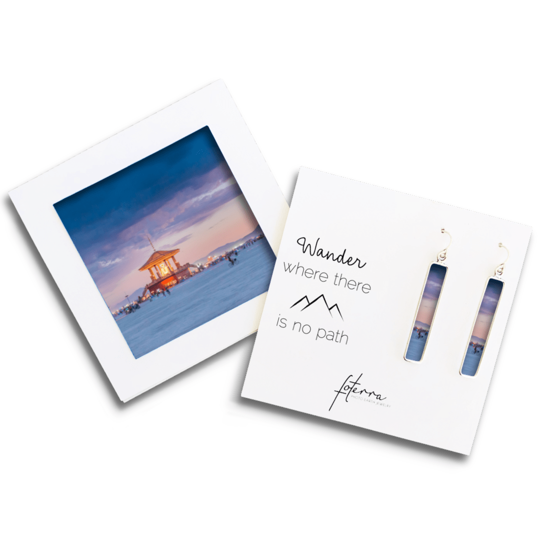 Burning Man Desert Sunset Earrings by Kelli Price