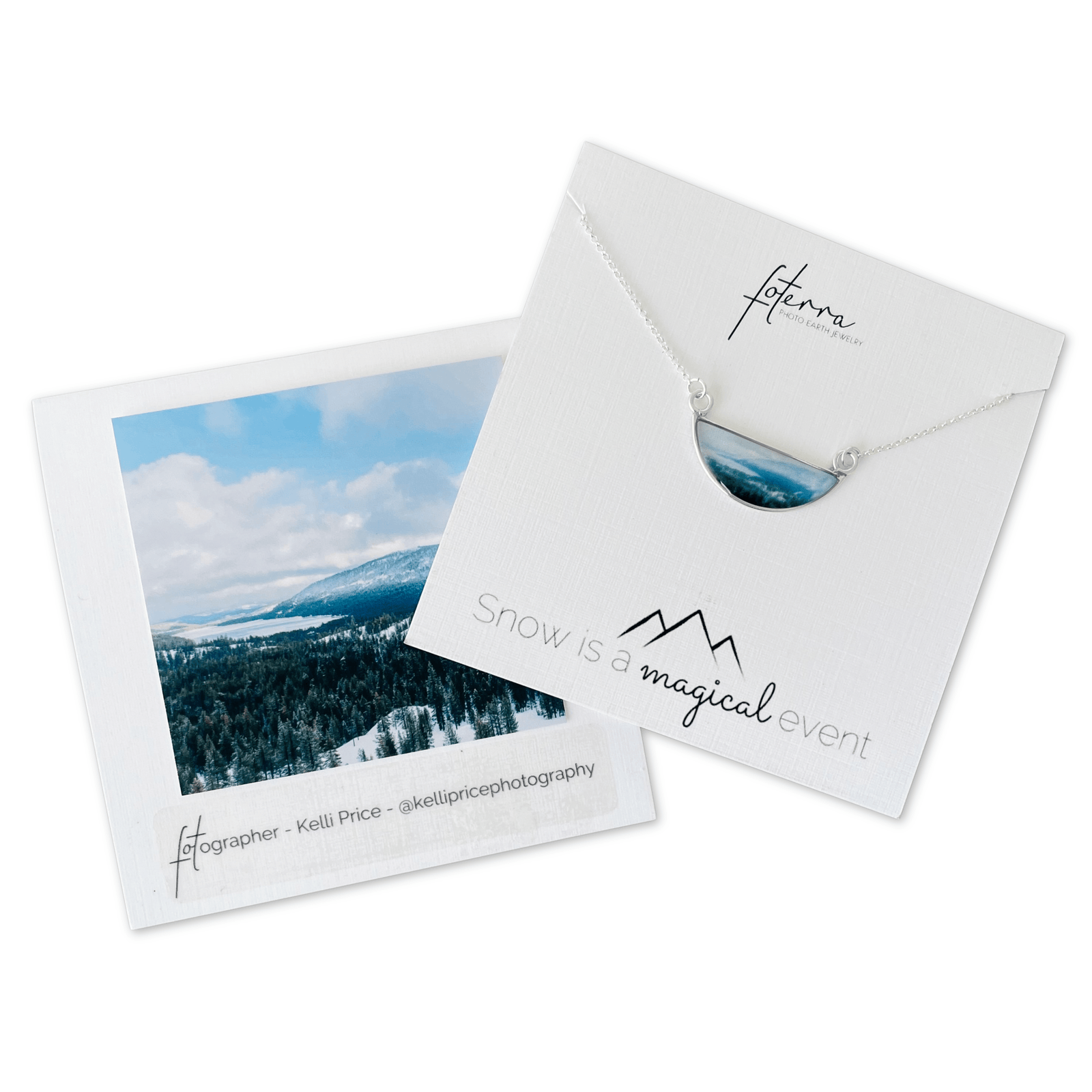 Lake Tahoe Snow Necklace by Kelli Price
