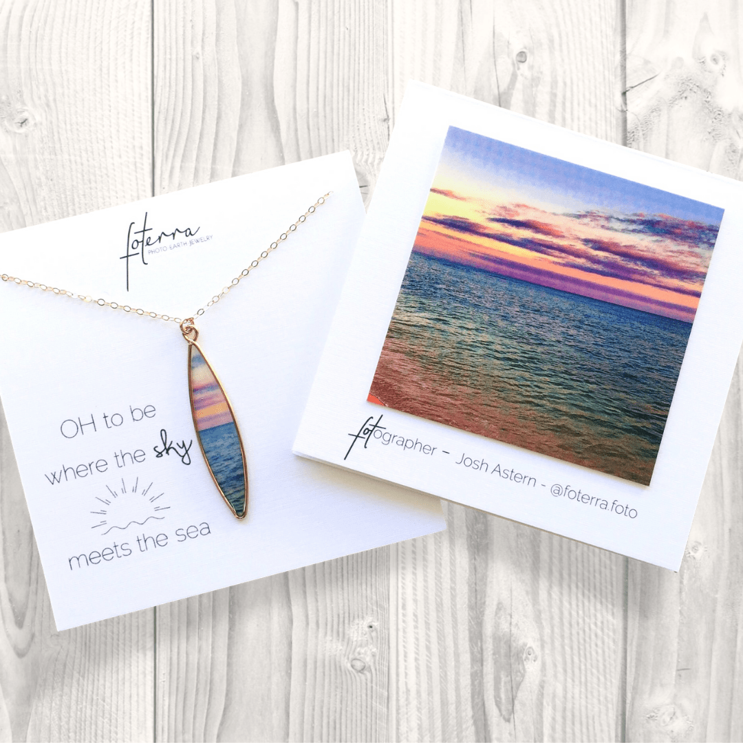 Oahu Sunset Surf Necklace by Foterra Jewelry
