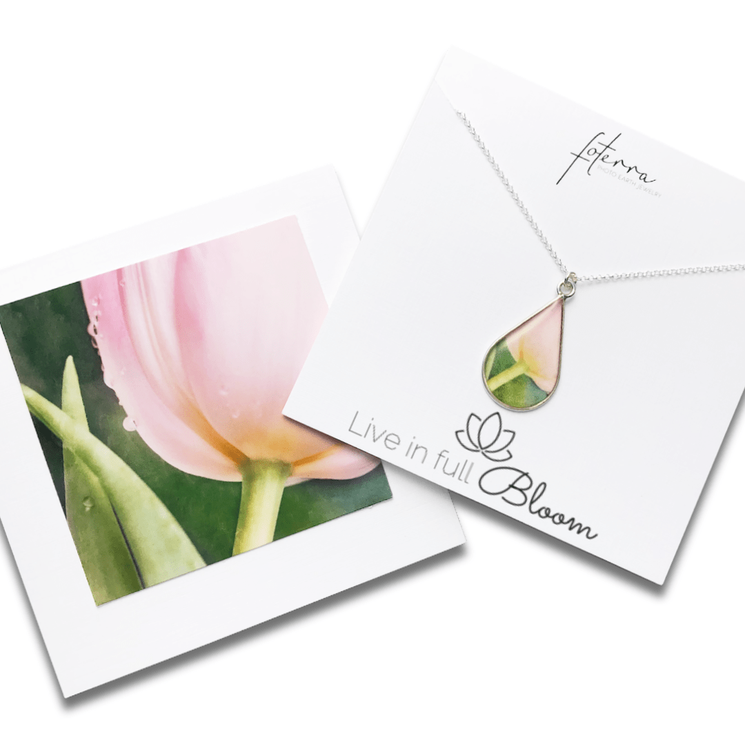 Pink Tulip Floral Necklace by Tiffany Briley | A Quest For Light