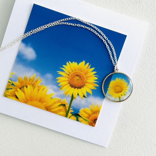 Sunflower Circle Necklace - Sale