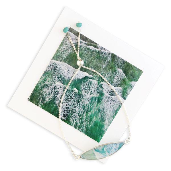 Green Waves Surf Chain Bracelet - Sale