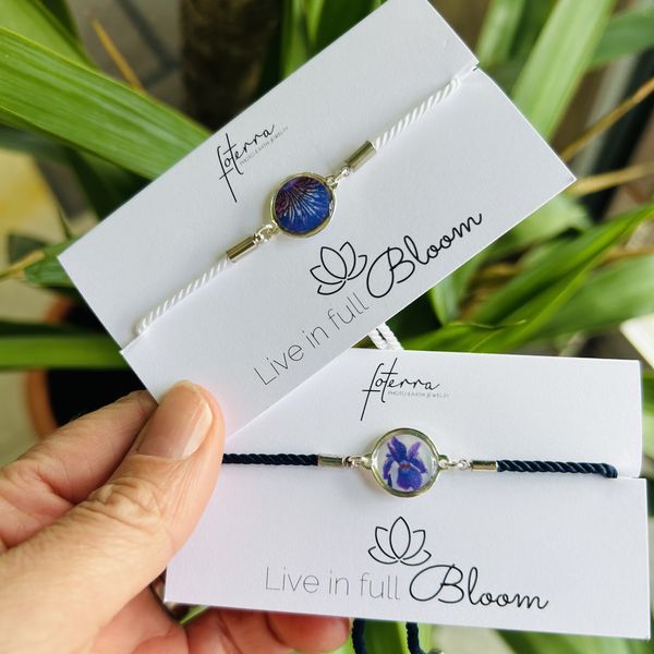 Birth Flower Bracelet - February - Iris - Sale