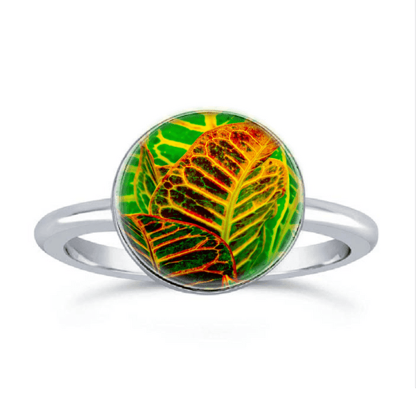 Croton Leaf Stacking Ring Foterra Jewelry
