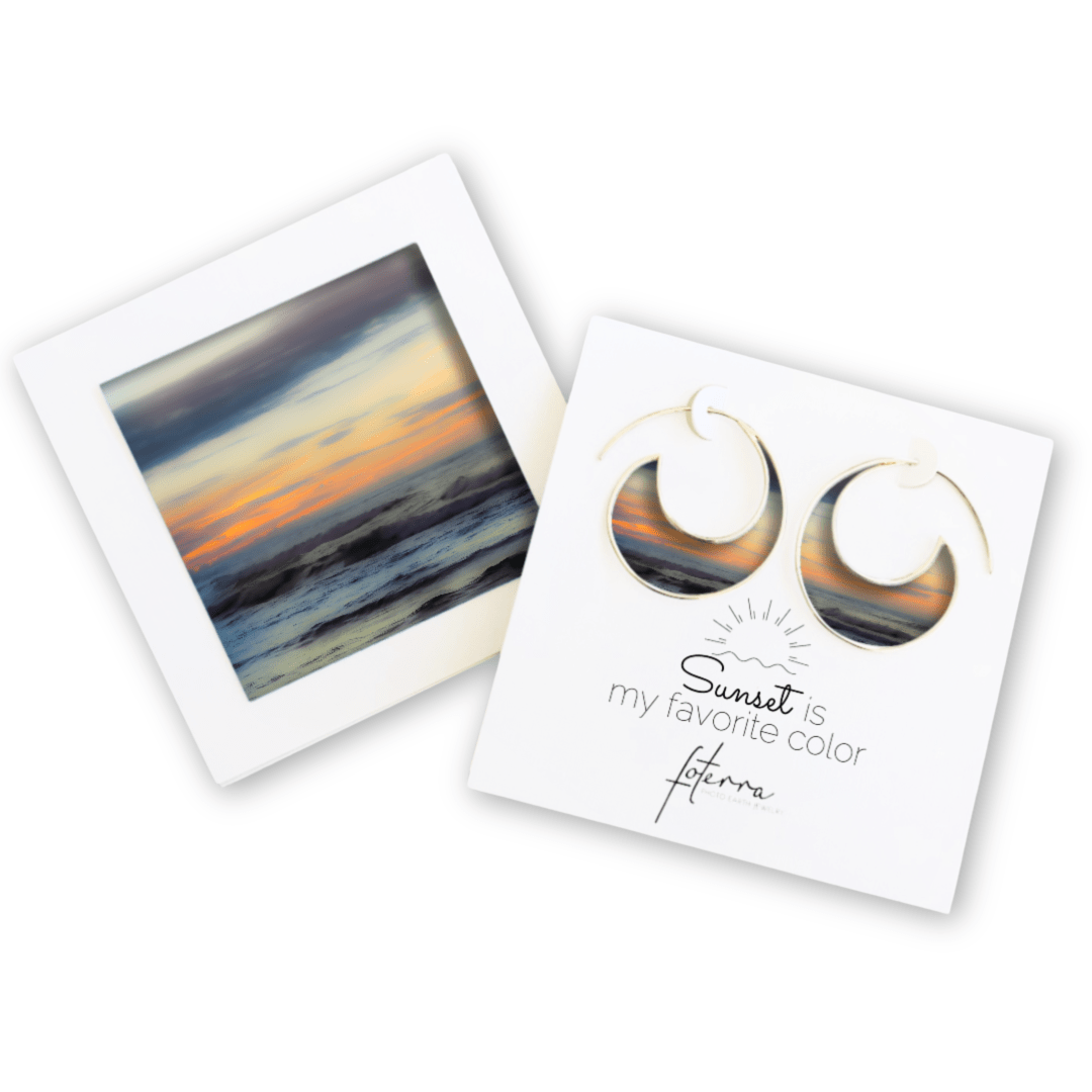West Side, Oahu Sunset Earrings by Sandra Hueske