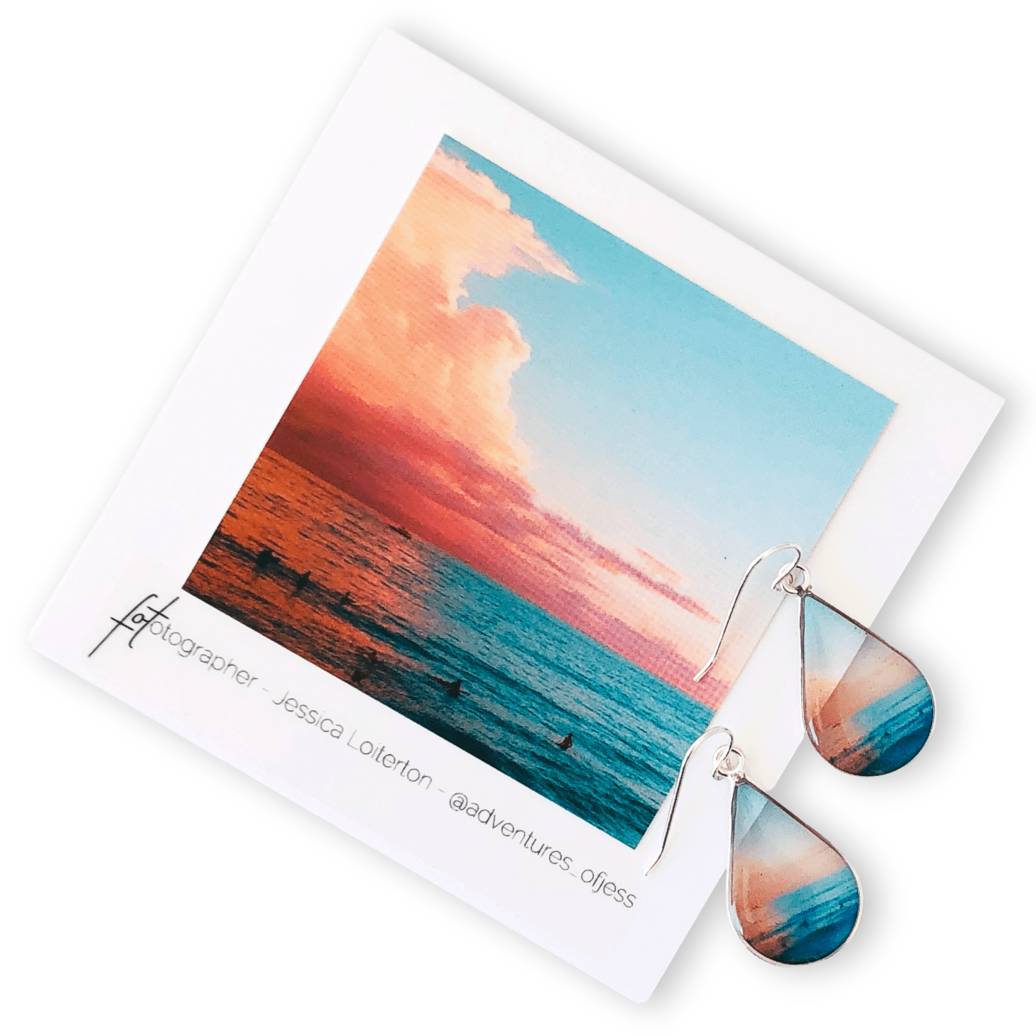 Waikiki Sunset Teardrop Earrings by Jess Loiterton