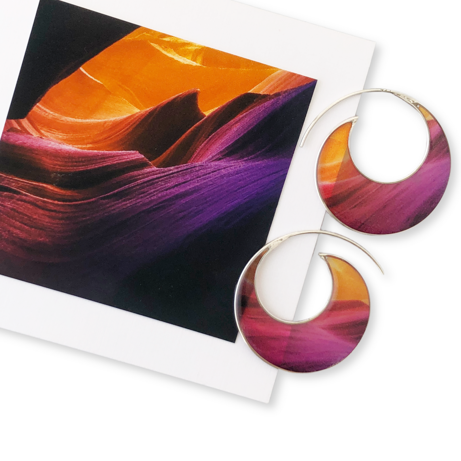 Arizona Sandstone Crescent Earrings by Allie Richards