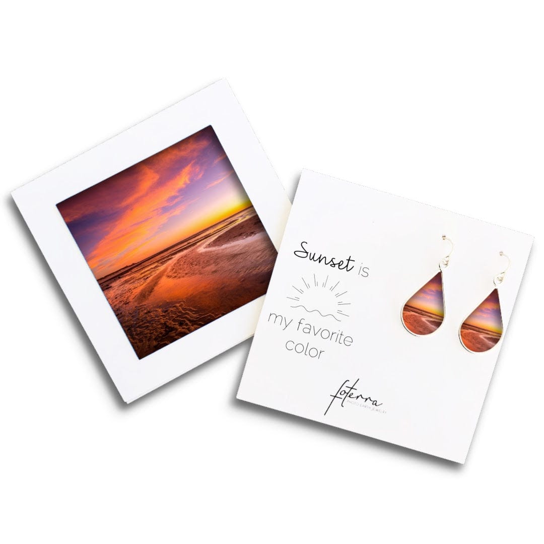 New England Beach Sunset Earrings by Allie Richards