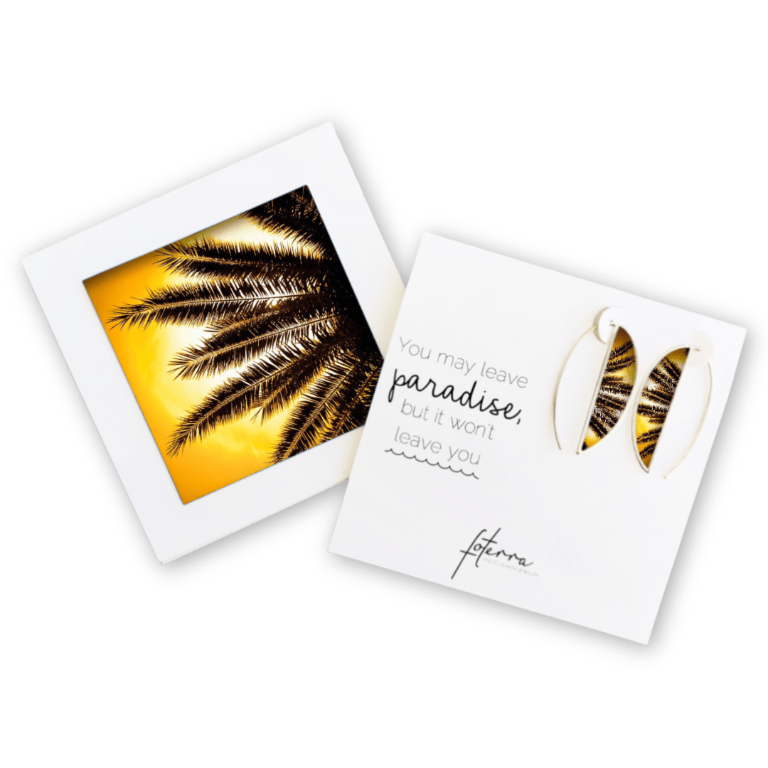 Palm Tree Sunset Earrings by Allie Richards