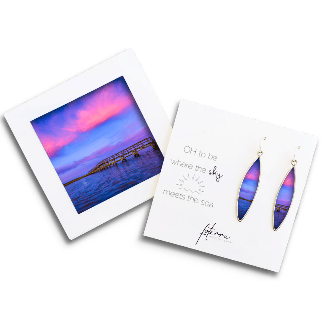 New England Boardwalk Sunset Earrings by Allie Richards