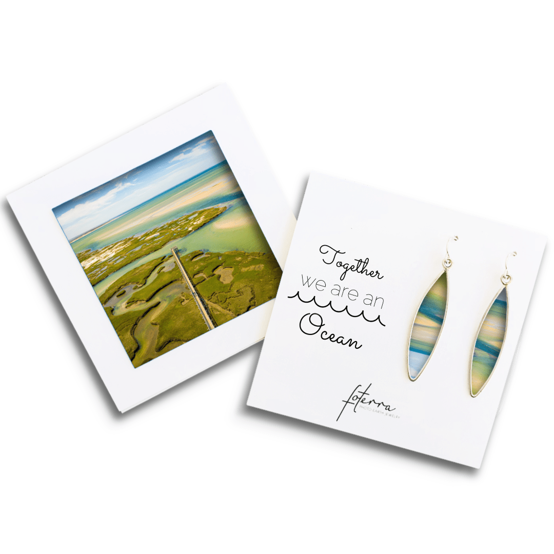 Massachusetts Wetlands Surf Earrings by Allie Richards
