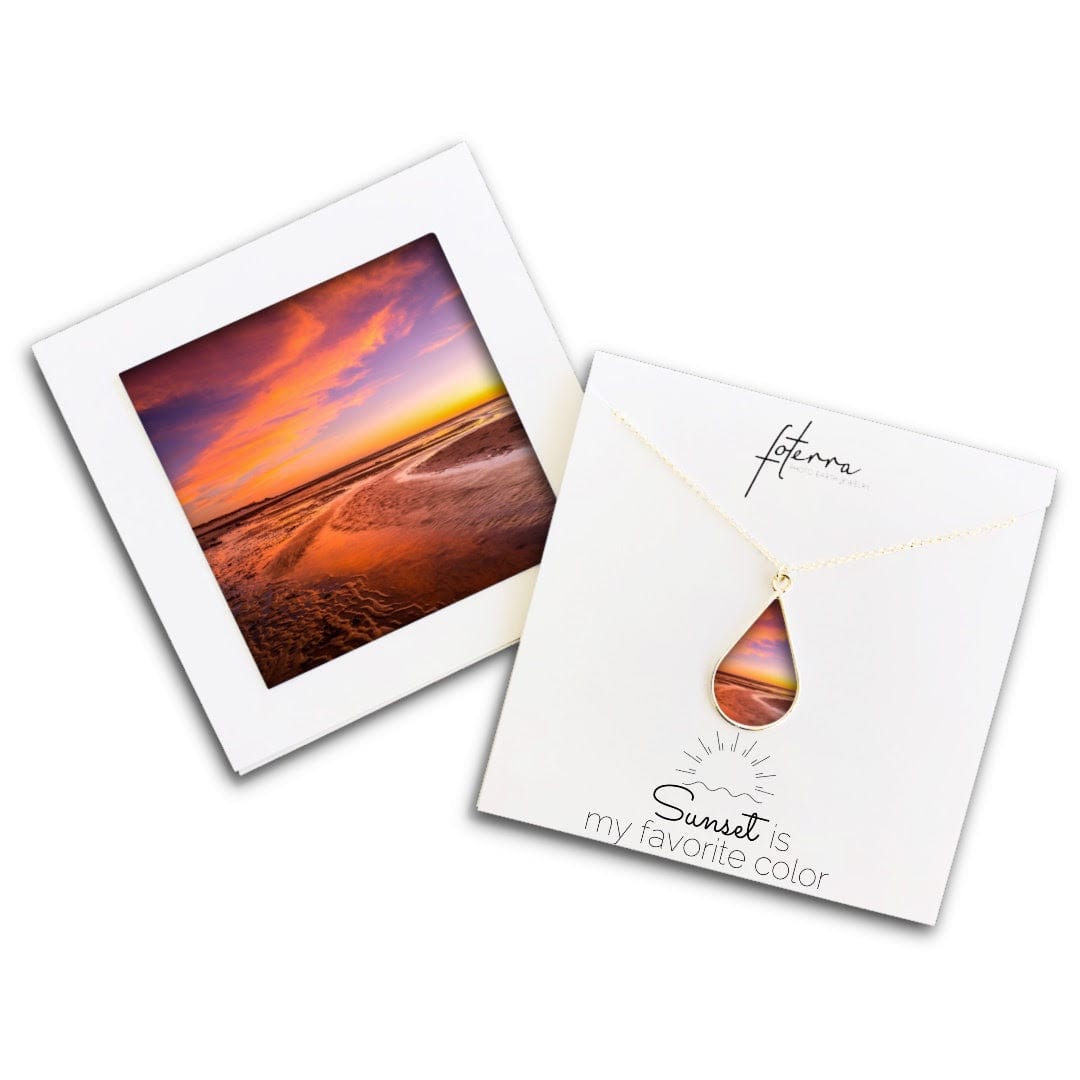 New England Beach Sunset Necklace by Allie Richards