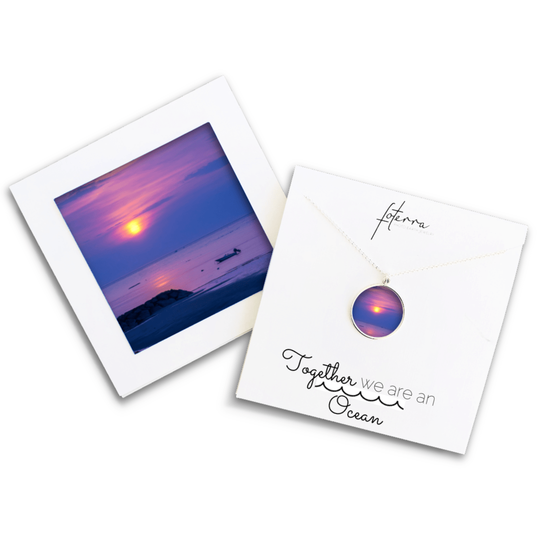 New England Coastal Sunset Necklace by Allie Richards