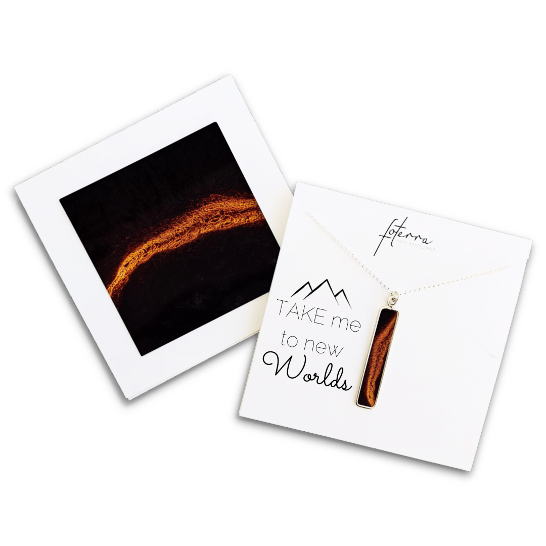 Icelandic Lava Flow Bar Necklace by Allie Richards