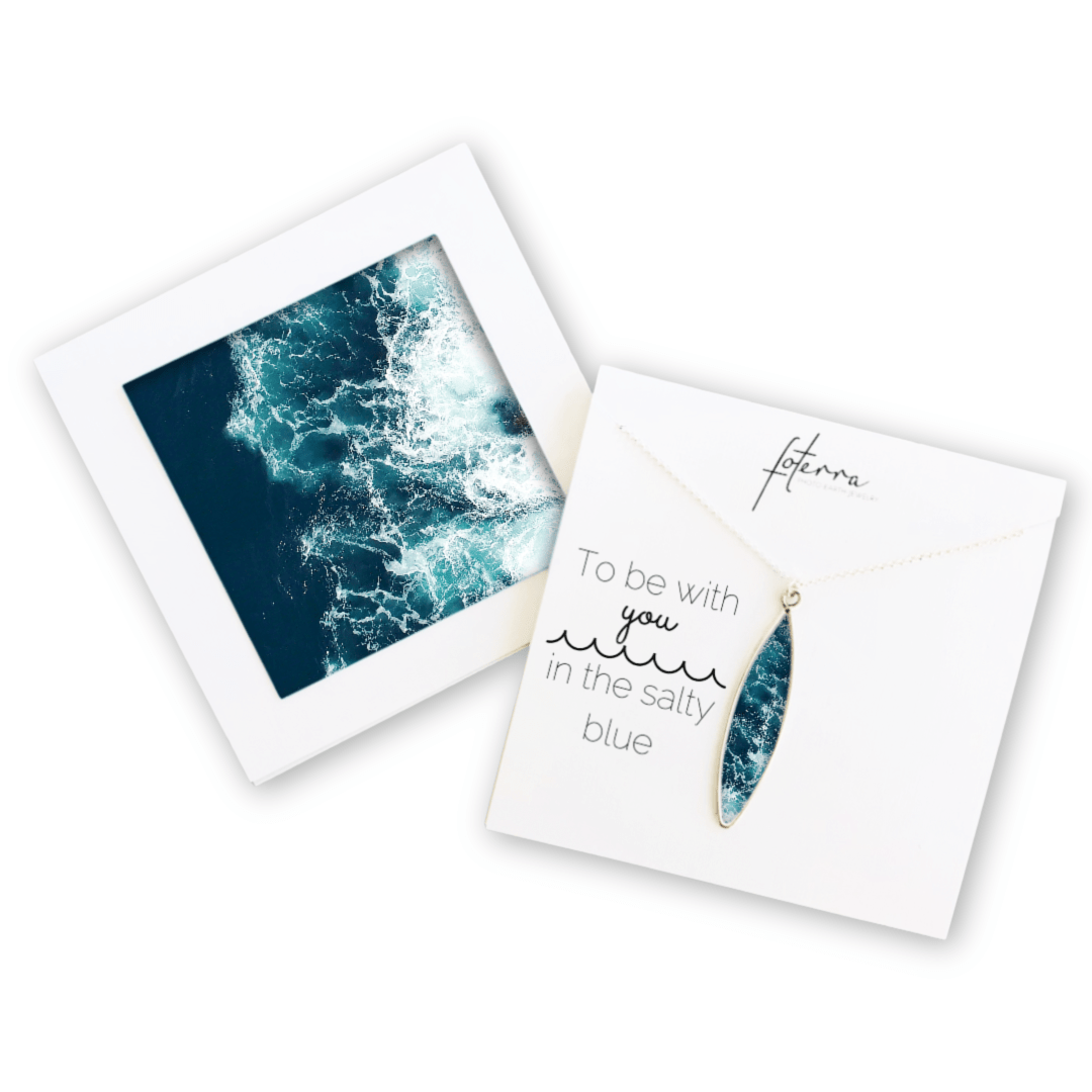 Azores Waves Surf Necklace by Allie Richards