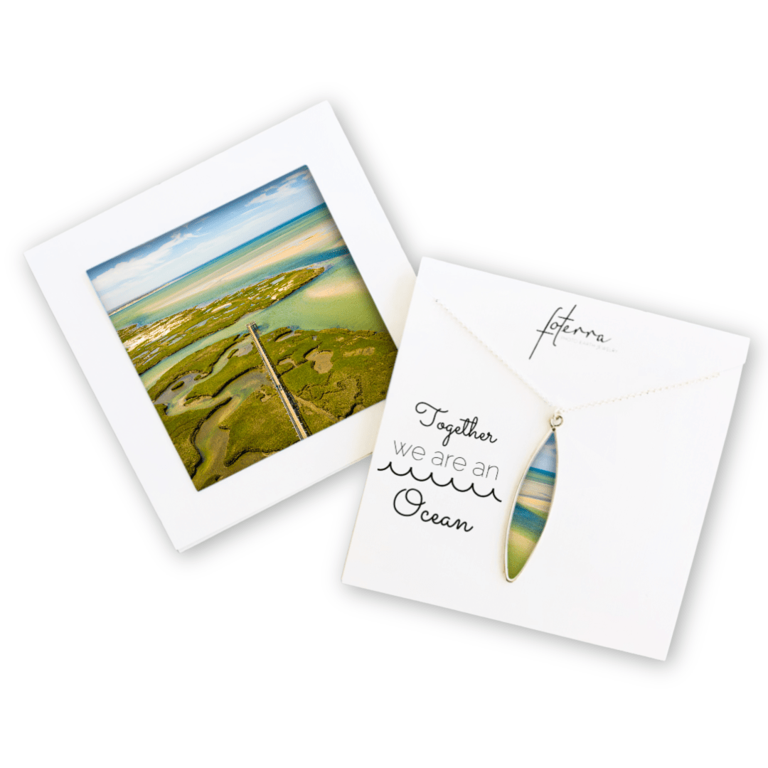 Massachusetts Shoreline Surf Necklace by Allie Richards