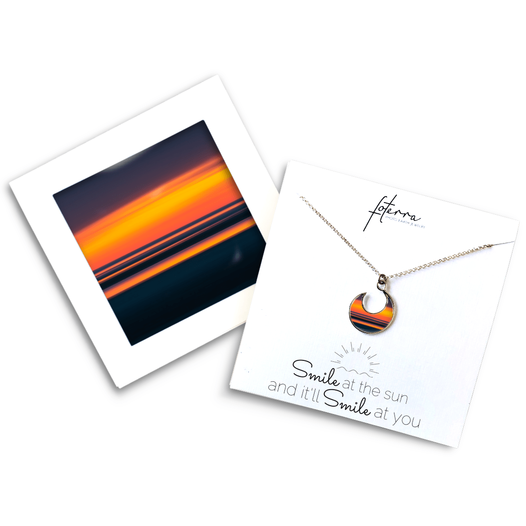 Ocean Sunset Wave Necklace by Allie Richards