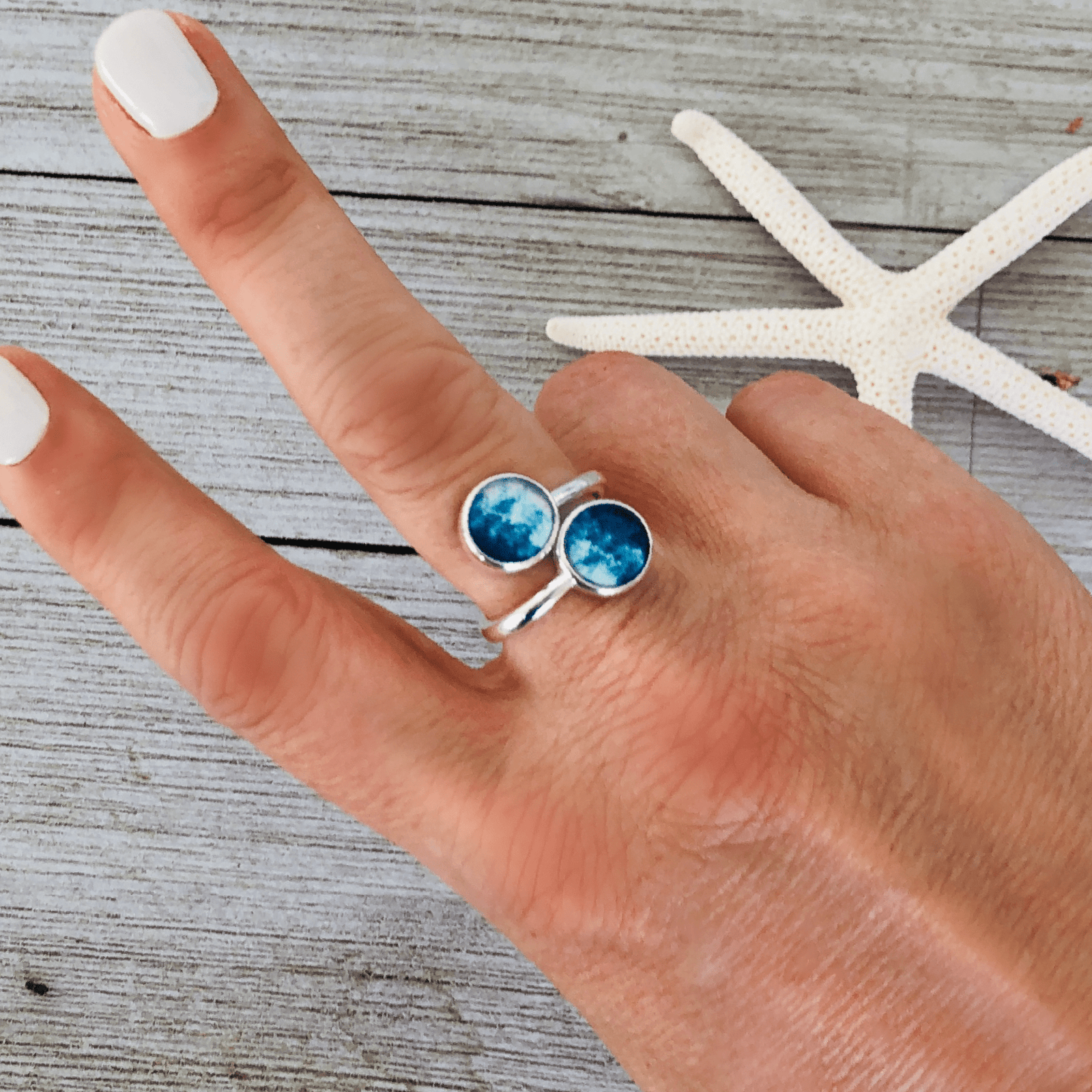 Ocean Waves Ring by Allie Richards