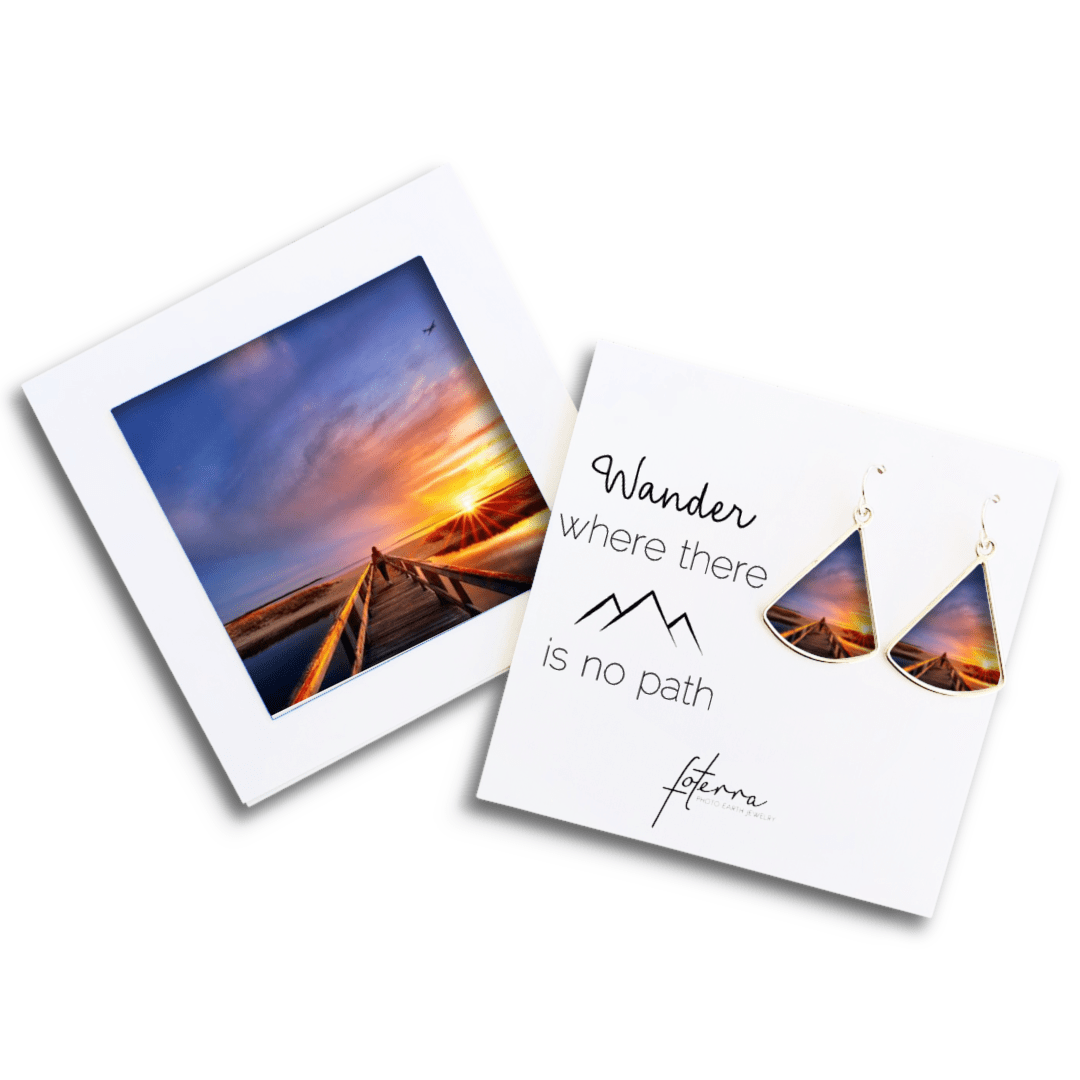 Massachusetts Wetlands Boardwalk Earrings by Betty Wiley