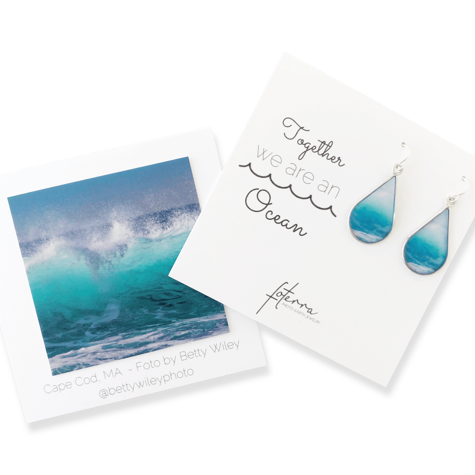 Massachusetts Summer Wave Earrings by Betty Wiley
