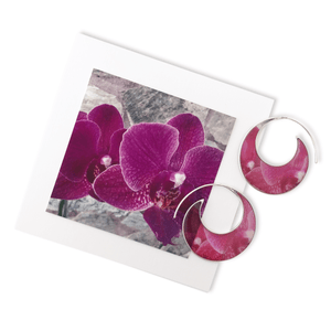 Costa Rican Orchid Earrings by Cara Koch