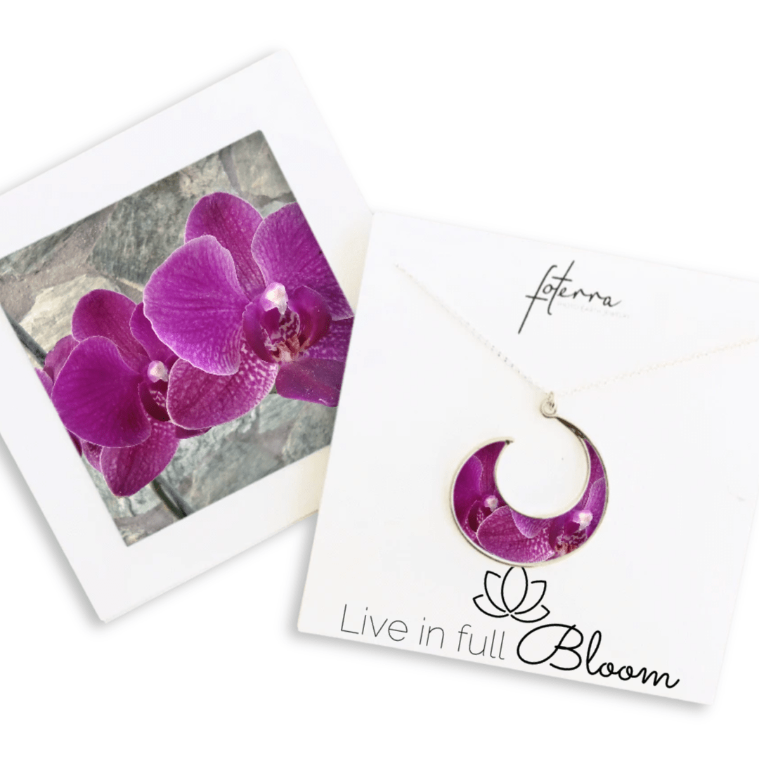 Costa Rican Orchid Necklace by Cara Koch