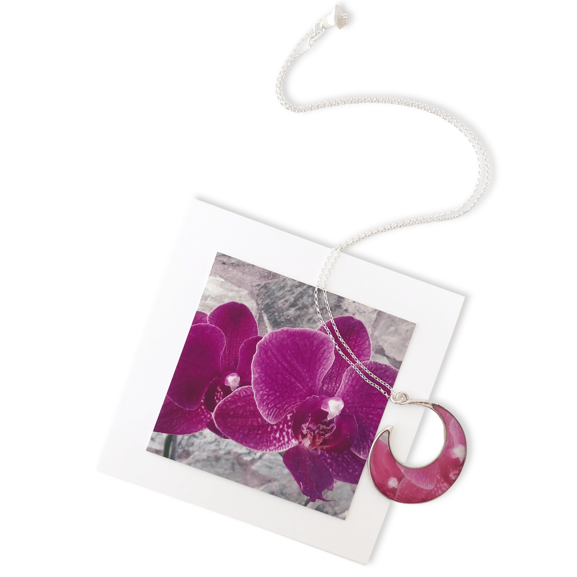 Costa Rican Orchid Necklace by Cara Koch