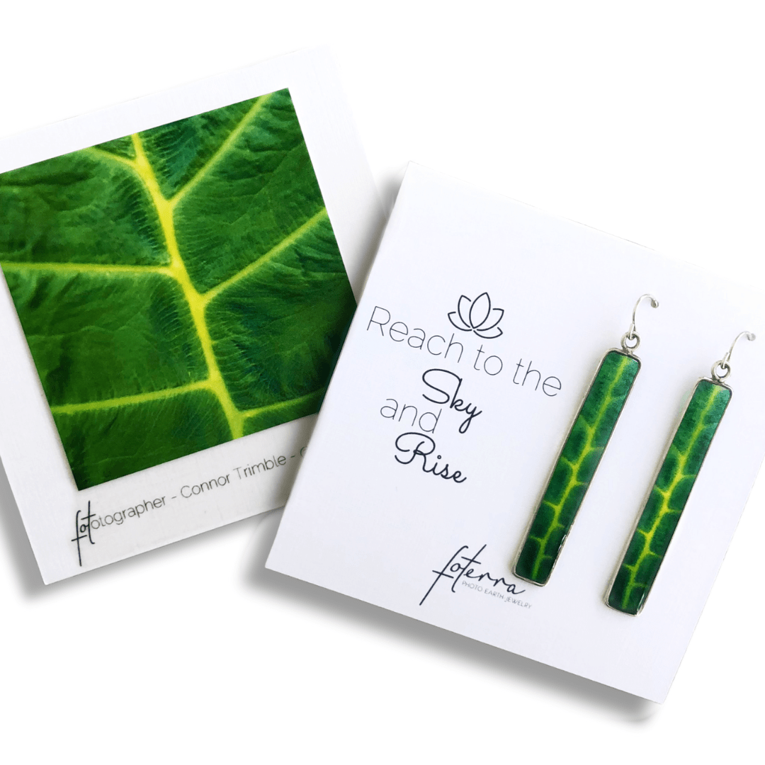 Hawaiian Botanical Leaf Earrings by Connor Trimble