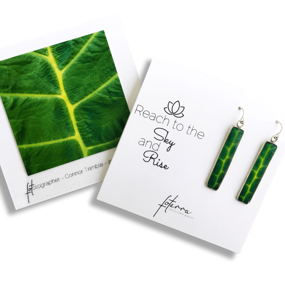 Hawaiian Botanical Leaf Earrings by Connor Trimble