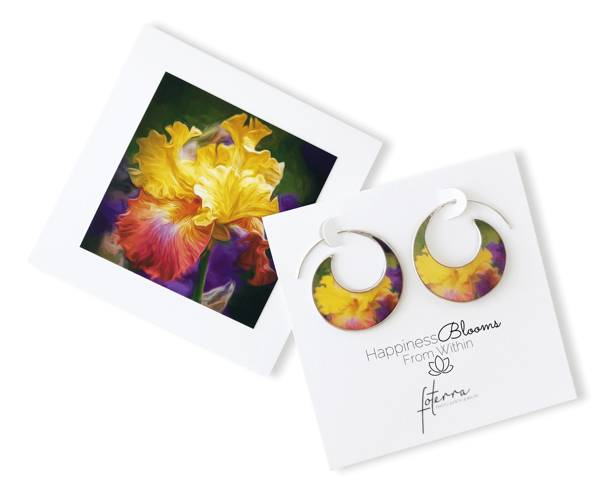 Garden Iris Earrings by Doug Salvatoriello